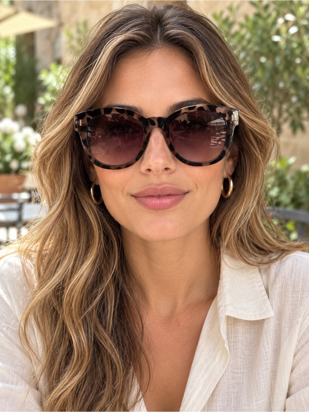 Laundry by Shelli Segal Tortoiseshell Oversized Sunglasses